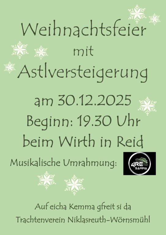 Christbaumversteigerung Niklasreuth Christbaumversteigerung Niklasreuth