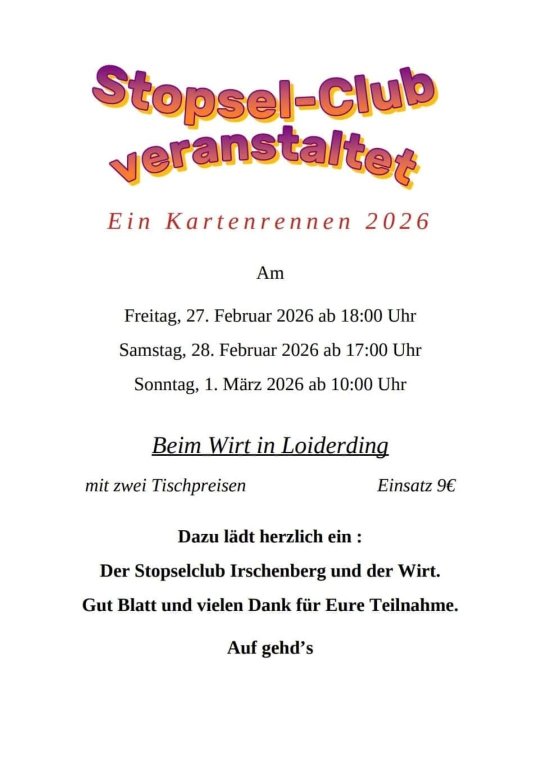 Kartenrennen Stopsler Kartenrennen Stopsler